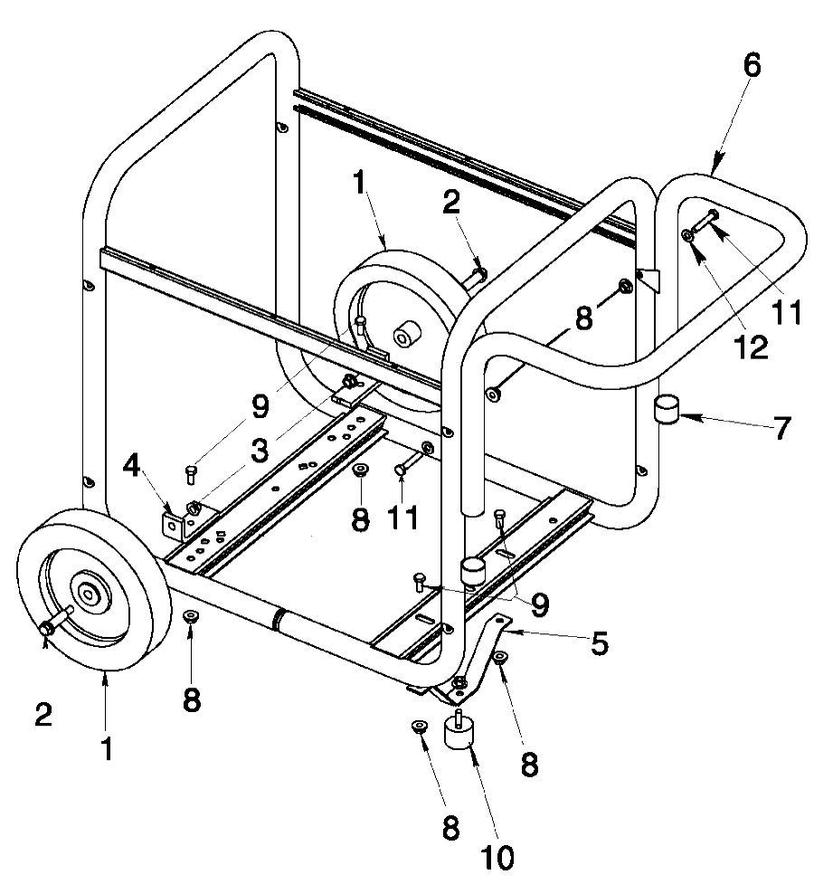 Default Diagram and Parts List for GA80 Type 1 Porter Cable Generator